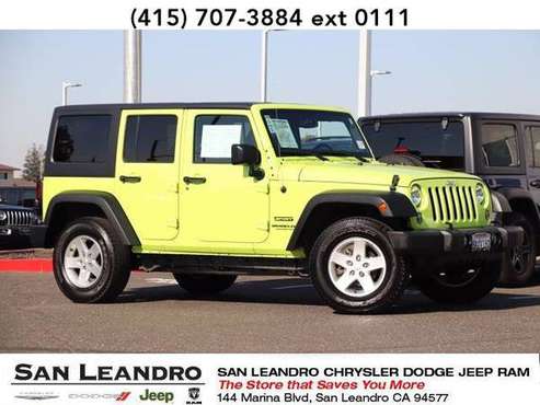 2016 Jeep Wrangler Unlimited SUV Sport BAD CREDIT OK! - cars &... for sale in San Leandro, CA