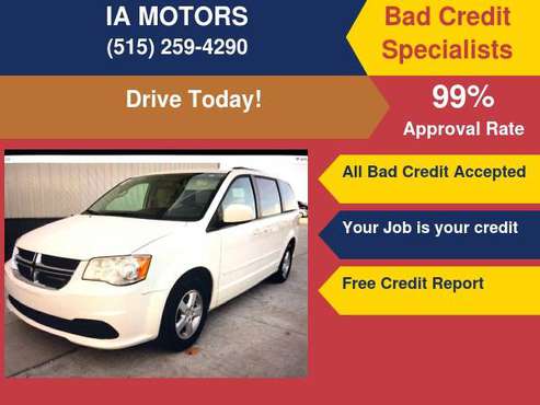 2013 DODGE CARAVAN SXT *FR $499 DOWN GUARANTEED FINANCE *EVERYONE IS... for sale in Des Moines, IA