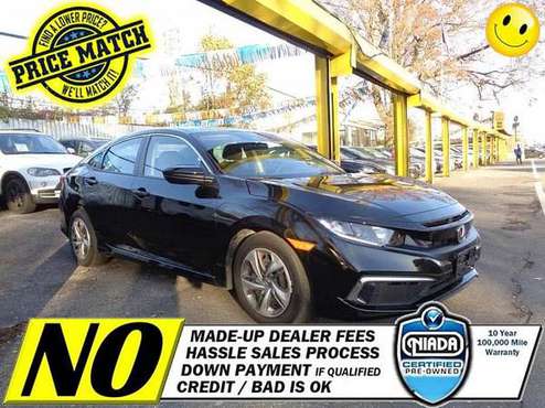 2019 Honda Civic Sedan 4d LX CVT Own for $69 WK! FINANCE: - cars &... for sale in Elmont, NY