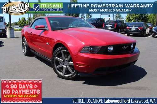2012 Ford Mustang GT Premium Convertible - cars & trucks - by dealer... for sale in Lakewood, WA