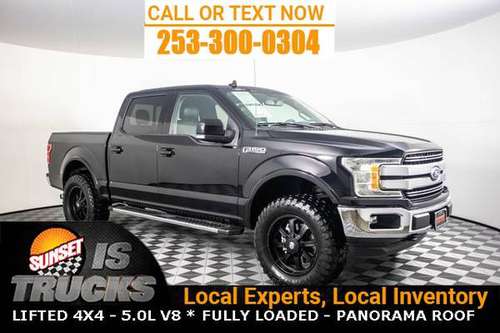 LIFTED TRUCK 2018 Ford F-150 LARIAT 4x4 4WD F150 PICKUP SuperCrew -... for sale in Sumner, WA