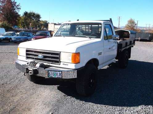 1987 FORD F250 FLAT BED 4X4 - cars & trucks - by dealer - vehicle... for sale in Klamath Falls, OR