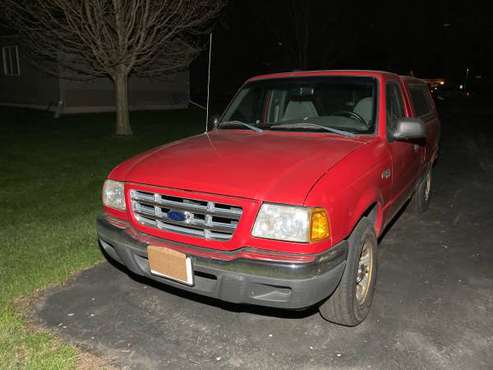 2001 Ford Ranger XL 2 3L with Fiberglass cap - - by for sale in Kingston, IL