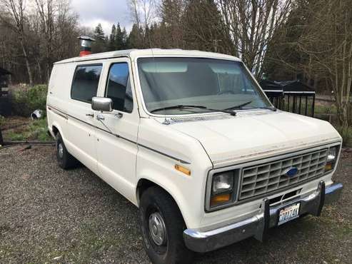 Vintage Vanlife Project with WOODSTOVE! Ford E-150 1989 - cars &... for sale in Winlock, WA
