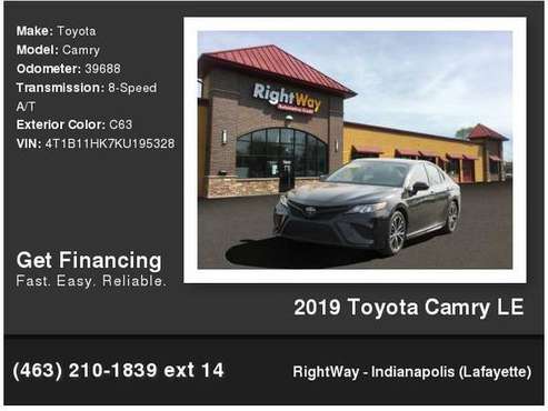 2019 Toyota Camry LE - - by dealer - vehicle for sale in Inidanapolis, IN