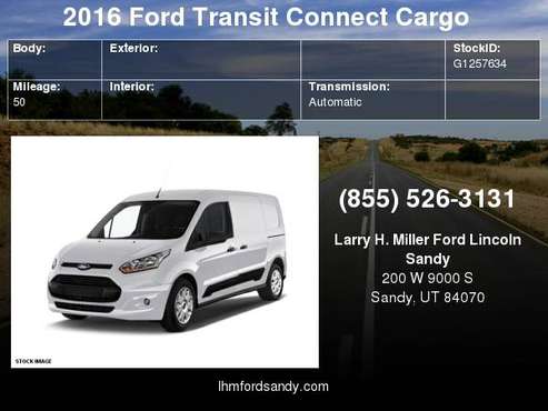 2016 Ford Transit Connect Cargo XLT Schedule a test drive today! for sale in Sandy, UT