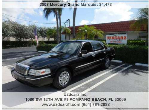 2007 Mercury Grand Marquis Black/black - cars & trucks - by dealer -... for sale in Pompano Beach, FL