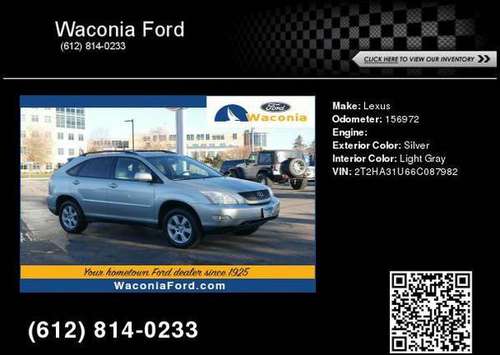 2006 Lexus RX 330 - cars & trucks - by dealer - vehicle automotive... for sale in Waconia, MN