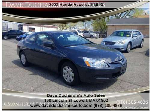 2003 Honda Accord Coupe Hard to find 5 speed - - by for sale in Lowell, MA