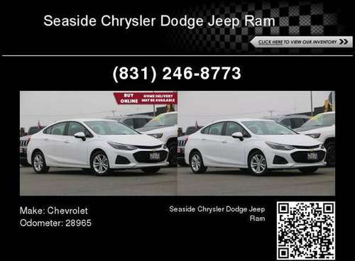 2019 Chevrolet Chevy Cruze LT - Lower Price - cars & trucks - by... for sale in Seaside, CA