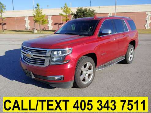 2015 CHEVROLET TAHOE LTZ 3RD ROW! LEATHER LOADED! DVD! CLEAN CARFAX!... for sale in Norman, OK