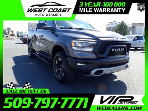 549/mo - 2019 Ram 1500 Rebel Crew Cab - - by dealer for sale in Moses Lake, WA