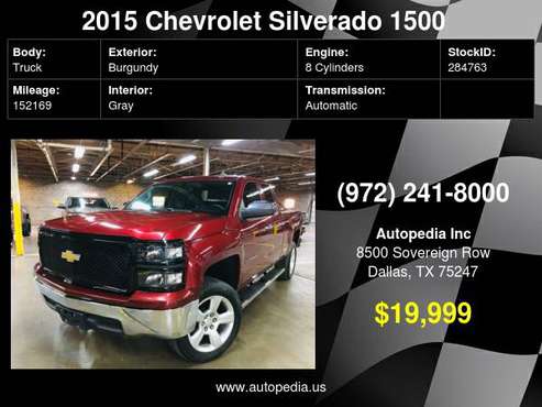 2015 Chevrolet Silverado 1500 LT Bad credit Approved! - cars &... for sale in Dallas, TX