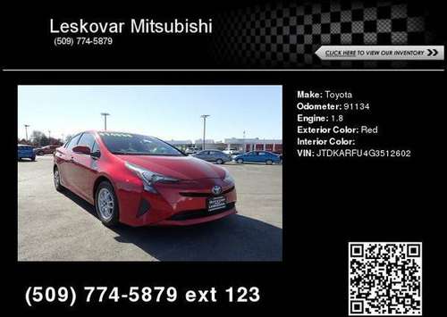 2016 Toyota Prius 3 - - by dealer - vehicle automotive for sale in Leskovar Mitsubishi, WA
