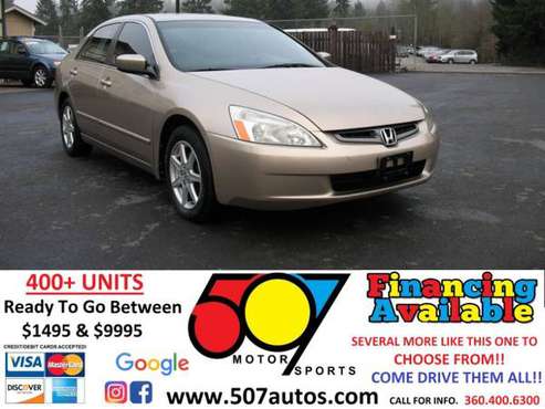 2003 Honda Accord Sdn EX Auto V6 w/Leather - cars & trucks - by... for sale in Roy, WA