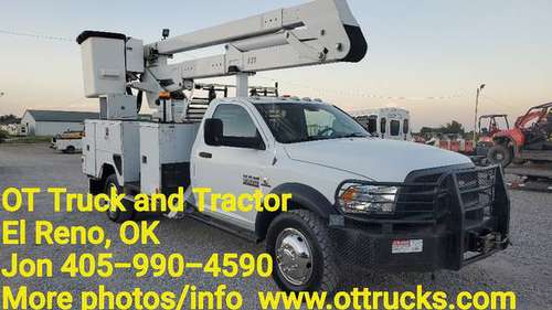 2013 Dodge 5500 4wd 45ft Work Insulated Bucket Truck Material Crane... for sale in Oklahoma City, OK