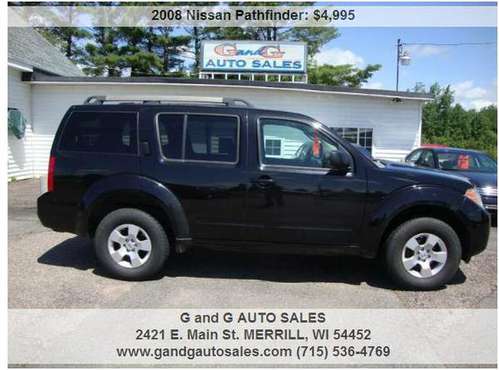 2008 Nissan Pathfinder SE 4x4 4dr SUV 185112 Miles - cars & trucks -... for sale in Merrill, WI