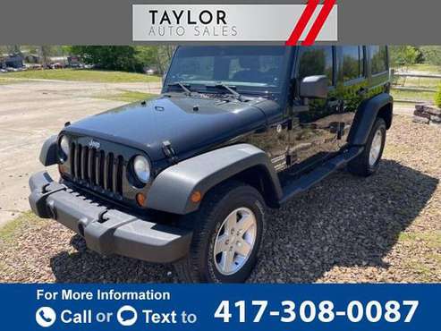 2013 Jeep Wrangler Unlimited Sport 4x4 4dr SUV suv BLACK - cars & for sale in Springdale, MO