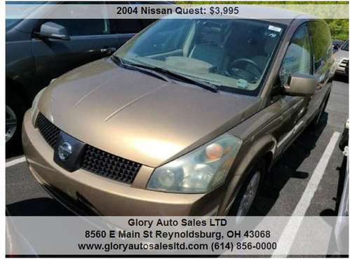2004 NISSAN QUEST 147, 000 MILES 1-OWNER RUNS GREAT 2995 CASH - cars for sale in REYNOLDSBURG, OH