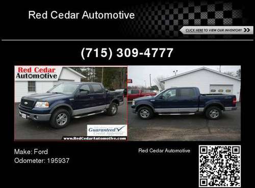 2006 Ford F-150 XLT - cars & trucks - by dealer - vehicle automotive... for sale in Menomonie, WI