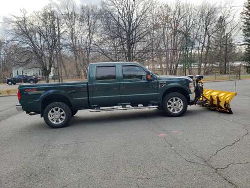 2008 F350 Lariat with Fisher XLS 8-10' Plow - cars & trucks - by... for sale in Pittsfield, MA