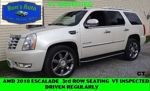 2010 Cadillac Escalade Premium 3rd ROW Used Cars Vermont at Ron s for sale in W. Rutland, Vt, VT