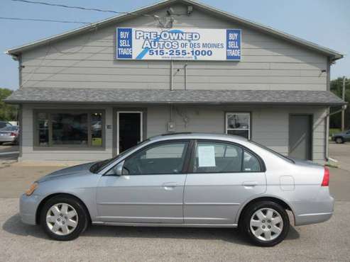 2002 Honda Civic EX Sedan - Automatic - Sunroof - Low Miles - 122K!!... for sale in Des Moines, IA