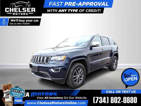 $407/mo - 2017 Jeep Grand Cherokee Limited - Easy Financing! - cars... for sale in Chelsea, MI