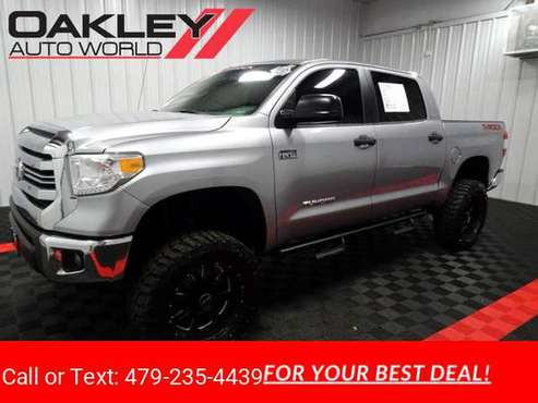 2017 Toyota Tundra 4WD CREW MAX T-ROCK pickup Silver - cars & trucks... for sale in Branson West, AR