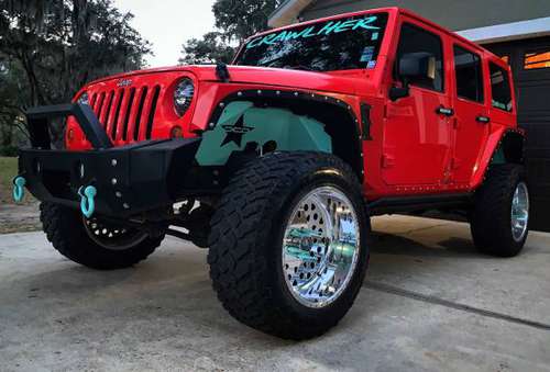 2013 Limited Edition Rocklobster Red Jeep Wrangler Sahara unlimited for sale in Lithia, FL