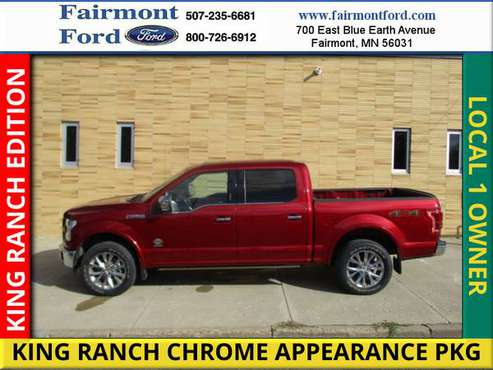 2016 Ford F-150 King Ranch Crew Cab-19T252 for sale in FAIRMONT, MN
