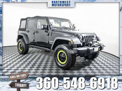 Lifted 2014 *Jeep Wrangler* Unlimited Sport 4x4 - cars & trucks - by... for sale in Marysville, WA