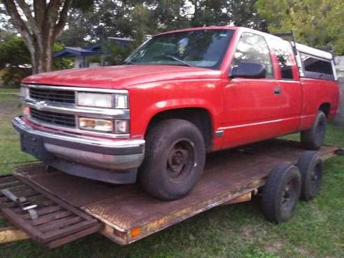 1997 CHEVROLET 1500 - BAD MOTOR - CLEAN TITLE - HAS TOPPER for sale in Lakeland, FL