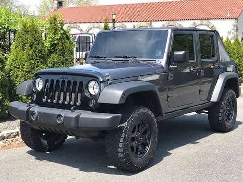 2014 JEEP WRANGLER UNLIMITED SPORT 6 SPEED MANUAL BLACK WARRANT LIFTED for sale in STATEN ISLAND, NY