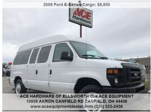 08 FORD HI TOP WHEELCHAIR VAN, EXC COND, CLEAN RUST FREE FR SOUTH -... for sale in Ellsworth, OH