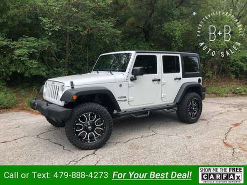 2018 Jeep Wrangler JK Unlimited Sport 4WD suv White for sale in Fayetteville, AR