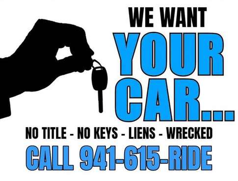 WE WANT YOUR CAR: USED SCRAP JUNK CARS - LIEN NO TITLE - cars &... for sale in Port Charlotte, FL