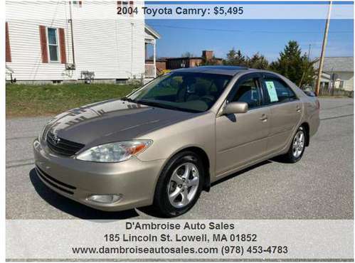2004 Toyota Camry XLE 4dr Sedan, 90 DAY WARRANTY! for sale in Lowell, MA