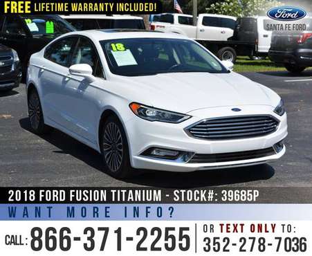 2018 FORD FUSION TITANIUM *** Bluetooth, SiriusXM, Used Ford Sedan *** for sale in Alachua, FL