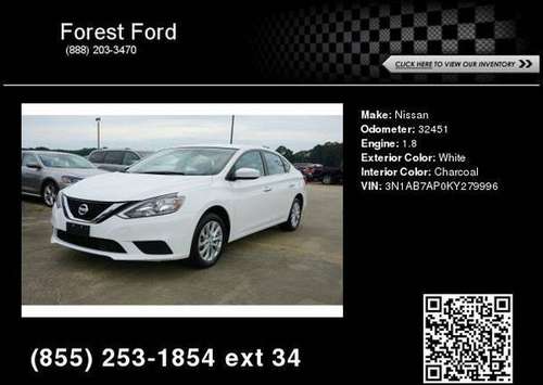 2019 Nissan Sentra SV - cars & trucks - by dealer - vehicle... for sale in Forest, MS