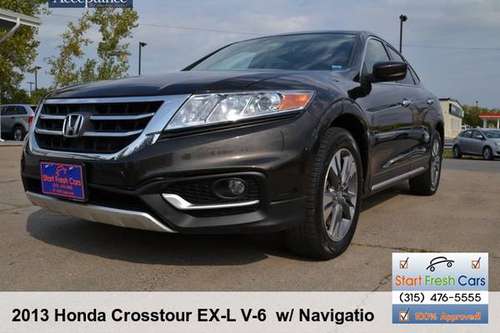 4WD*2013 HONDA CROSSTOUR EX-L V-6 W/ NAVIGATION - cars & trucks - by... for sale in Syracuse, NY
