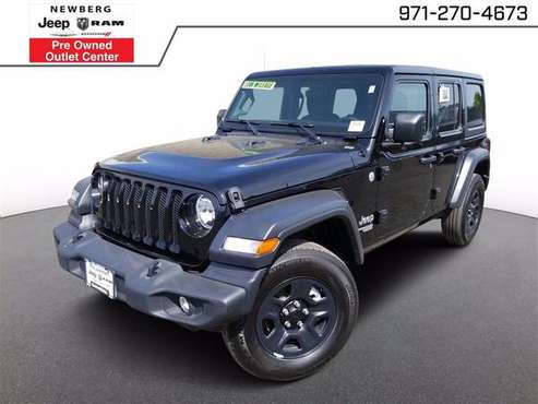 2019 Jeep Wrangler 4x4 4WD Certified Unlimited Sport SUV - cars & for sale in Newberg, OR