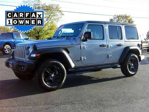 ► 2020 JEEP WRANGLER UNLIMITED SPORT with REMAINING FACTORY WARRANTY... for sale in Feeding Hills, NY