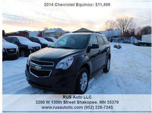2014 Chevrolet Equinox LT - cars & trucks - by dealer - vehicle... for sale in Shakopee, MN