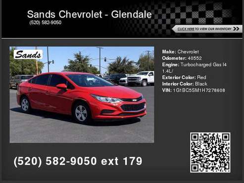 2017 Chevrolet Chevy Cruze **Call/Text - Make Offer** - cars &... for sale in Glendale, AZ