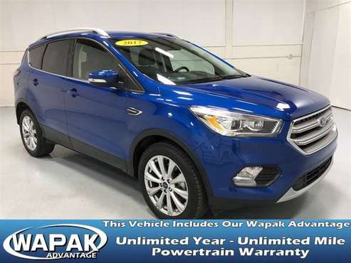 2017 Ford Escape Titanium with - cars & trucks - by dealer - vehicle... for sale in Wapakoneta, OH