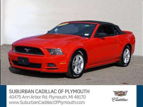 2014 Ford Mustang convertible V6 - Ford Race Red - cars & trucks -... for sale in Plymouth, MI