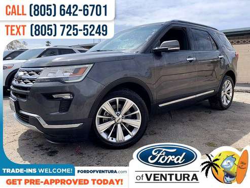 533/mo - 2019 Ford Explorer Limited - - by dealer for sale in Ventura, CA