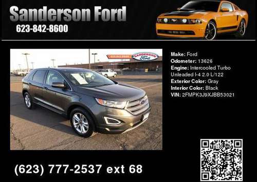2018 Ford Edge SEL Gray - - by dealer - vehicle for sale in Glendale, AZ