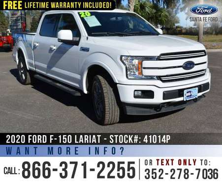20 Ford F150 Lariat 4WD SYNC, Remote Start, Touchscreen for sale in Alachua, FL